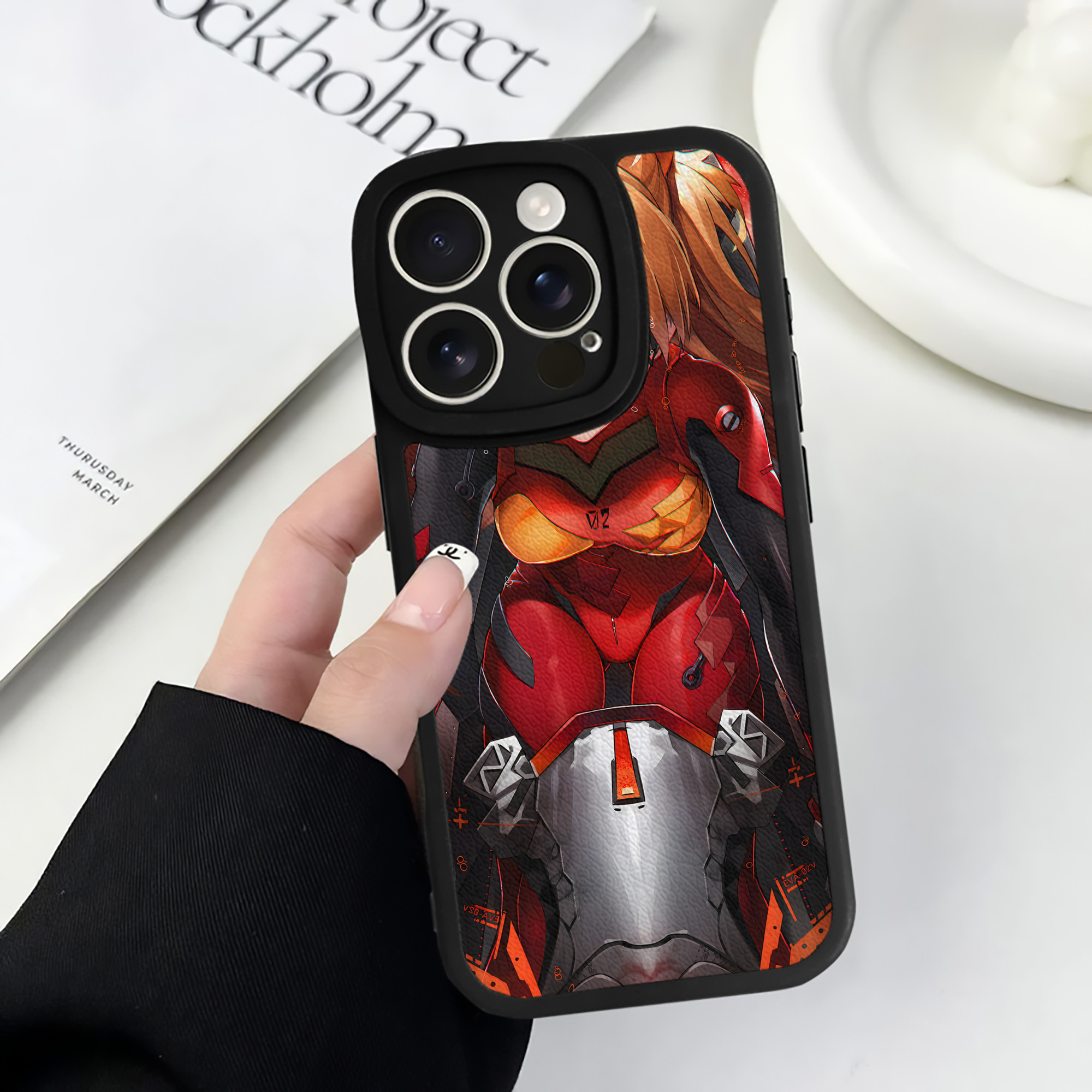 （画像用） EVA 新世紀エヴァンゲリオン 【iPhone 16シリーズ対応】シリコンスマホケース（レザー調） 材質：シリコン